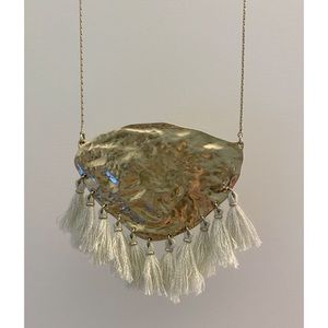 Anthropologie Metal Tassel Pendent Necklace